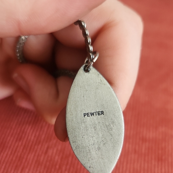 Pewter Silver Cross Pendant Necklace - Picture 2 of 2